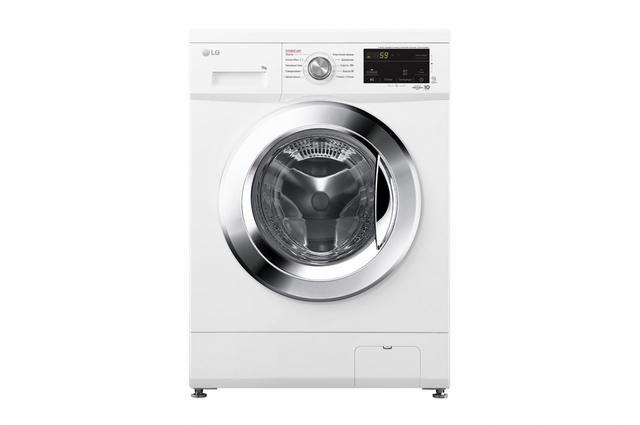 Direct Drive texnologiyali LG kir yuvish mashinasi, 7 kg, 6 Motion, Steam™ bugʻ bilan kir yuvish